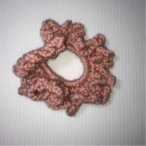 NWT Pink Handmade Crocheted Hair Scrunchie